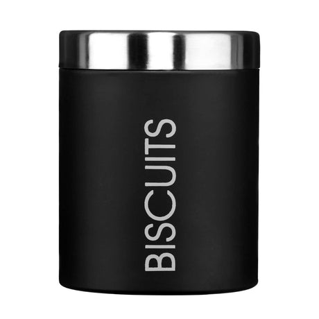 Black Enamel Biscuit Canister