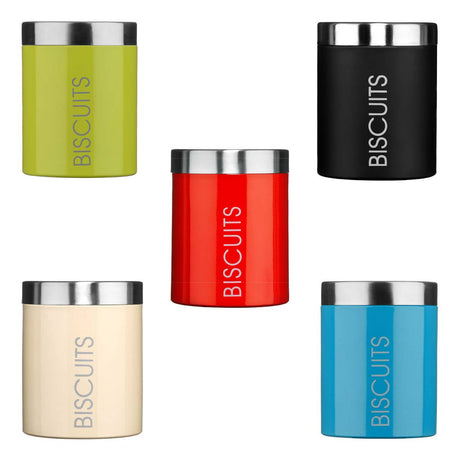 Black Enamel Biscuit Canister