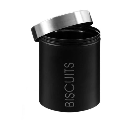 Black Enamel Biscuit Canister