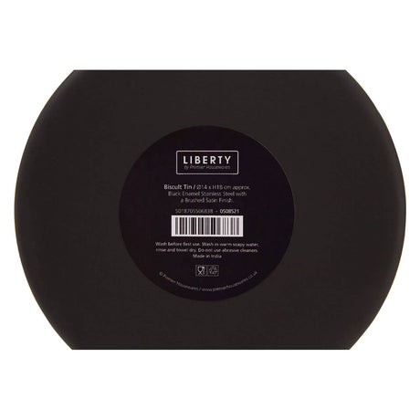 Black Enamel Biscuit Canister