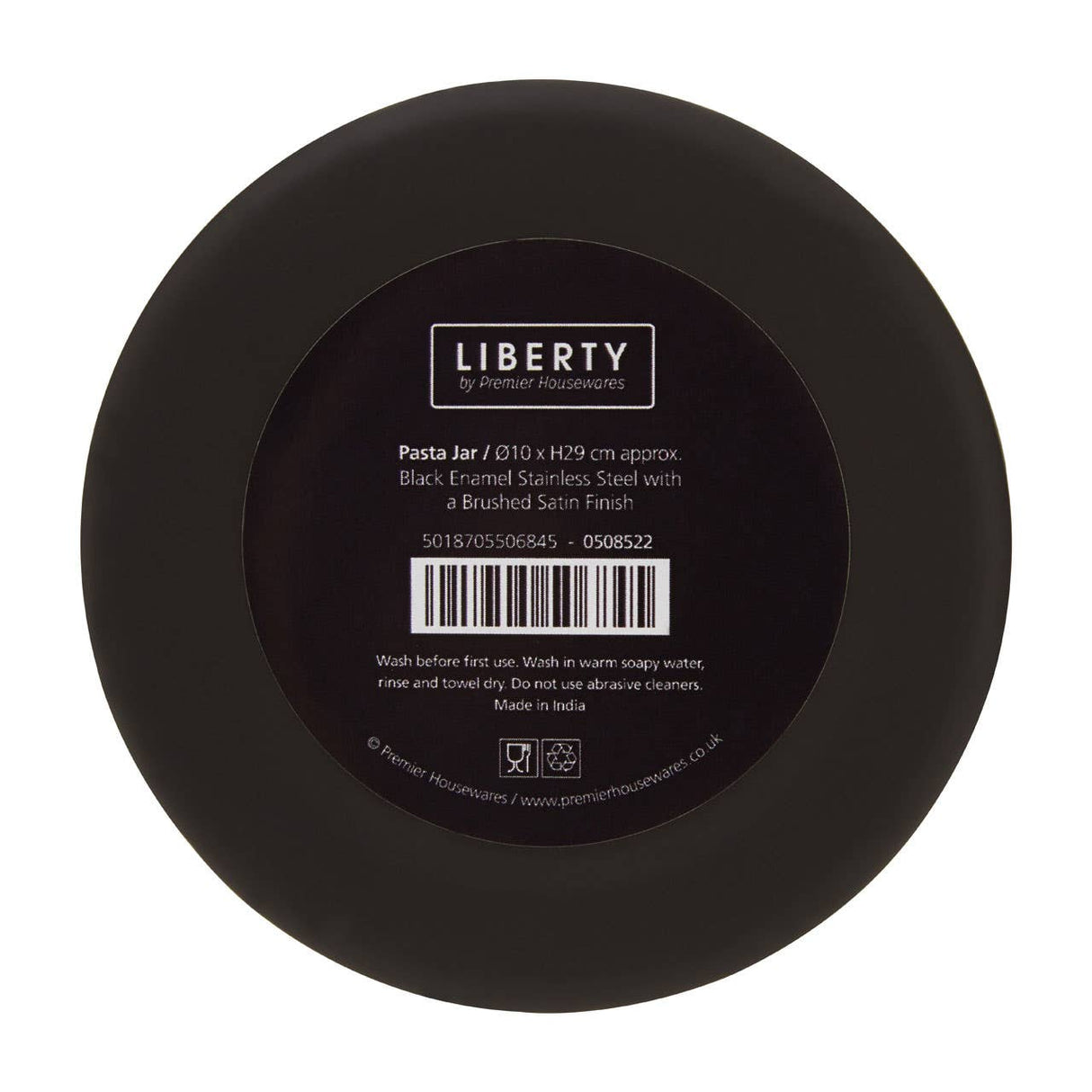 Black Enamel Pasta Canister