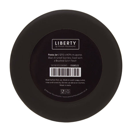 Black Enamel Pasta Canister