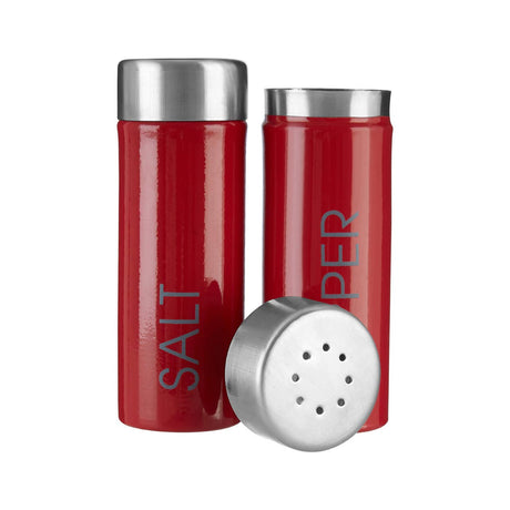 Red Enamel Salt and Pepper Set