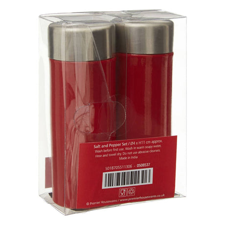 Red Enamel Salt and Pepper Set