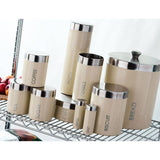 Cream Enamel Tea Coffee and Sugar Set