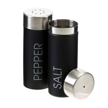 Black Enamel Salt and Pepper Set