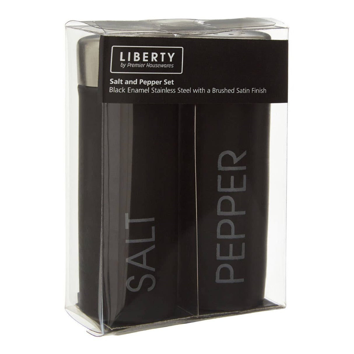 Black Enamel Salt and Pepper Set