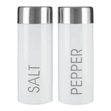White Enamel Salt and Pepper Set