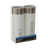 White Enamel Salt and Pepper Set