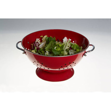 Red Enamel Colander