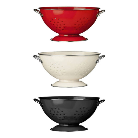 Black Enamel Colander