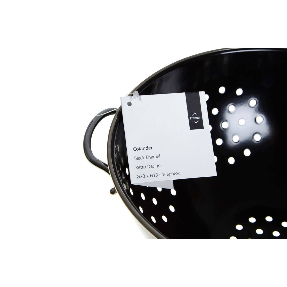Black Enamel Colander