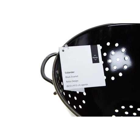 Black Enamel Colander