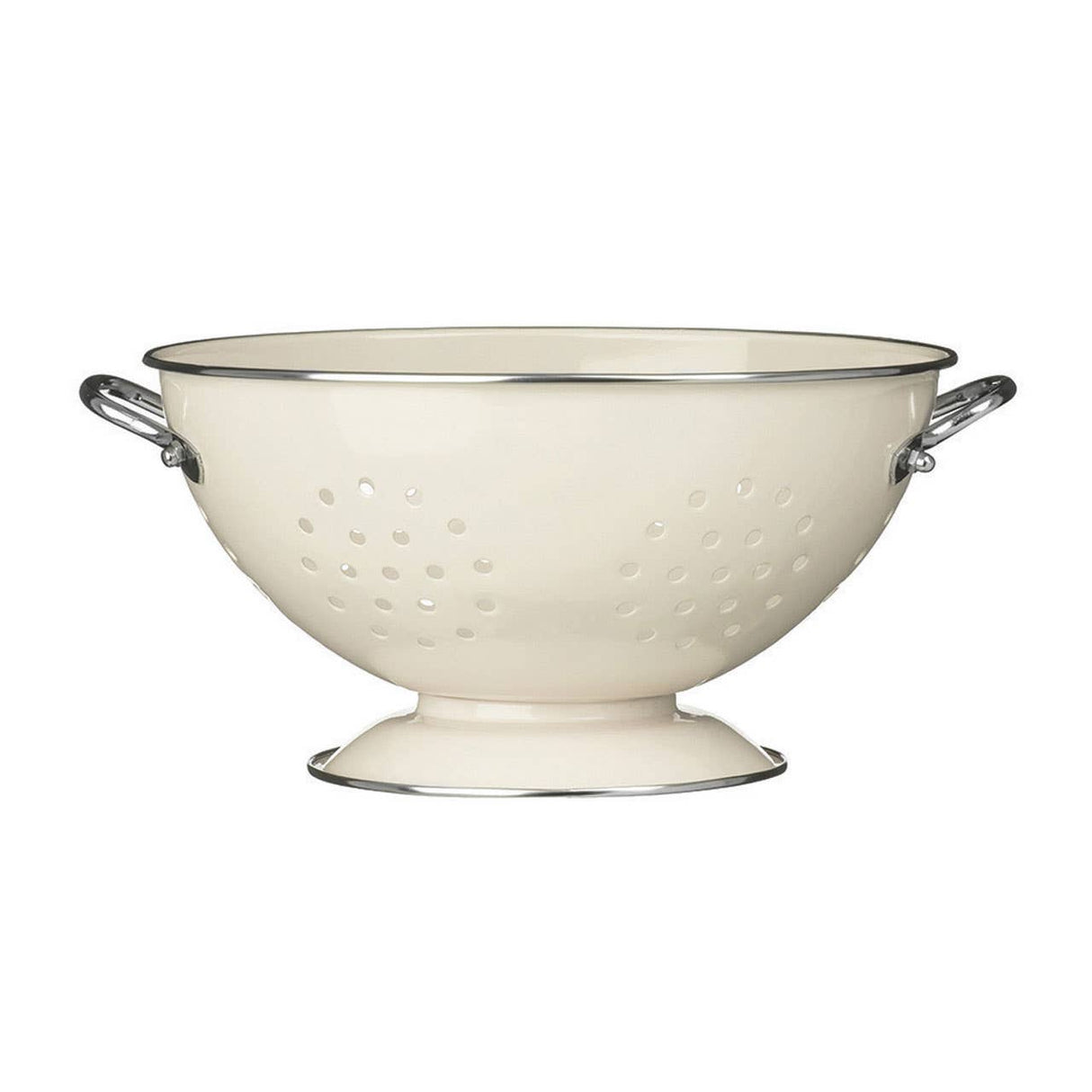 Cream Enamel Colander