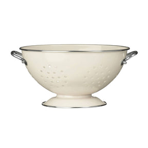Cream Enamel Colander