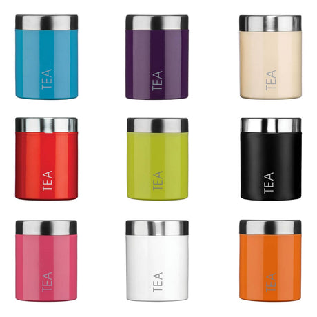 Black Enamel Tea Canister