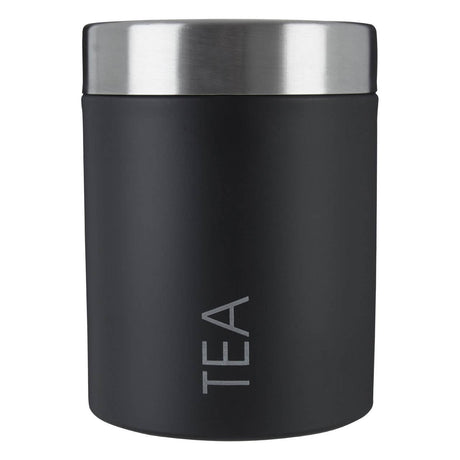Black Enamel Tea Canister