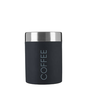 Black Enamel Coffee Canister