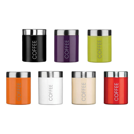 Black Enamel Coffee Canister