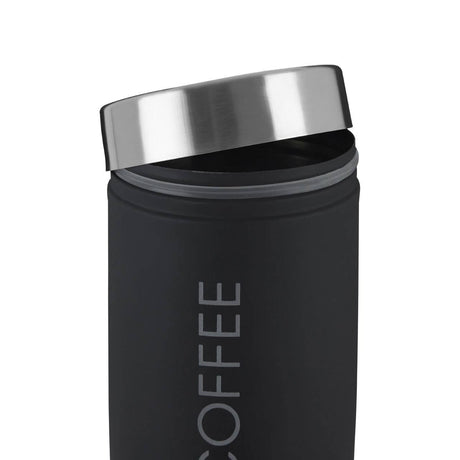Black Enamel Coffee Canister