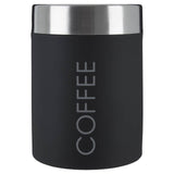 Black Enamel Coffee Canister