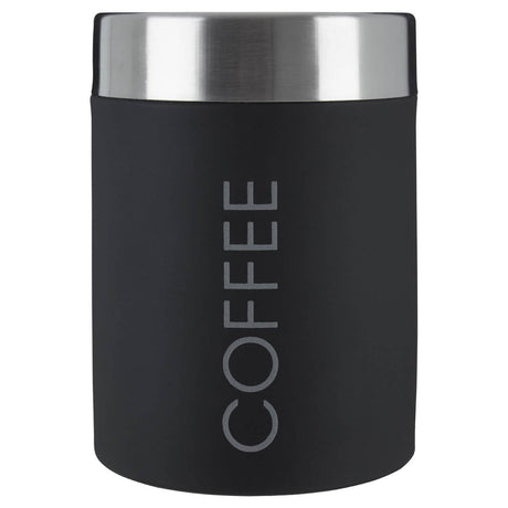 Black Enamel Coffee Canister