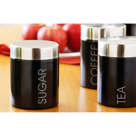 Black Enamel Sugar Canister