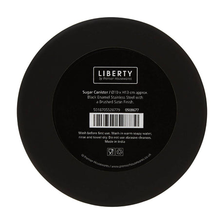 Black Enamel Sugar Canister