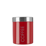 Red Enamel Coffee Canister