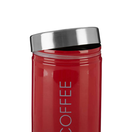 Red Enamel Coffee Canister