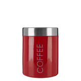 Red Enamel Coffee Canister