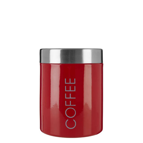 Red Enamel Coffee Canister