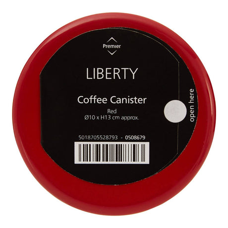 Red Enamel Coffee Canister