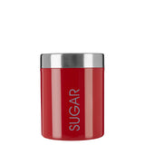 Red Enamel Sugar Canister
