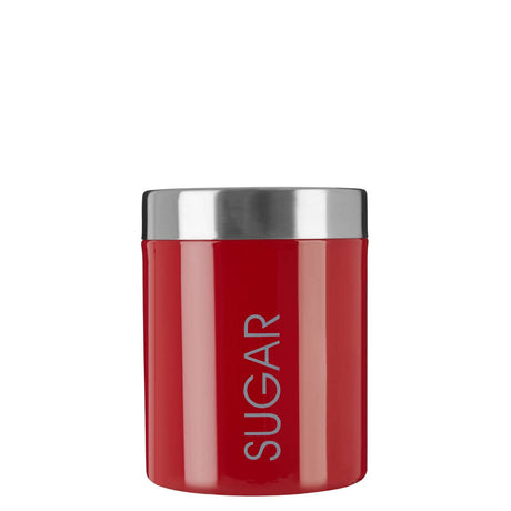 Red Enamel Sugar Canister
