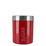 Red Enamel Sugar Canister