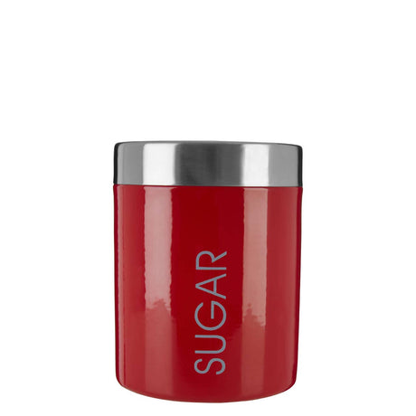 Red Enamel Sugar Canister