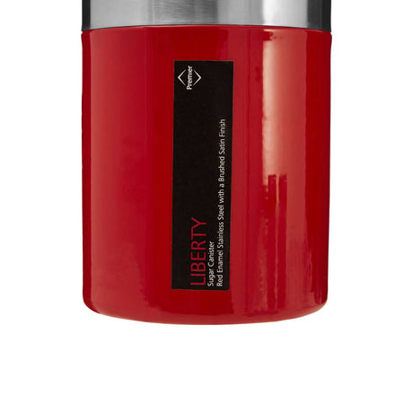 Red Enamel Sugar Canister