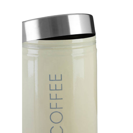 Cream Enamel Coffee Canister