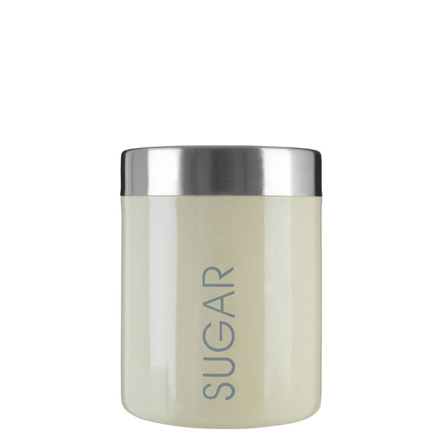 Cream Enamel Sugar Canister
