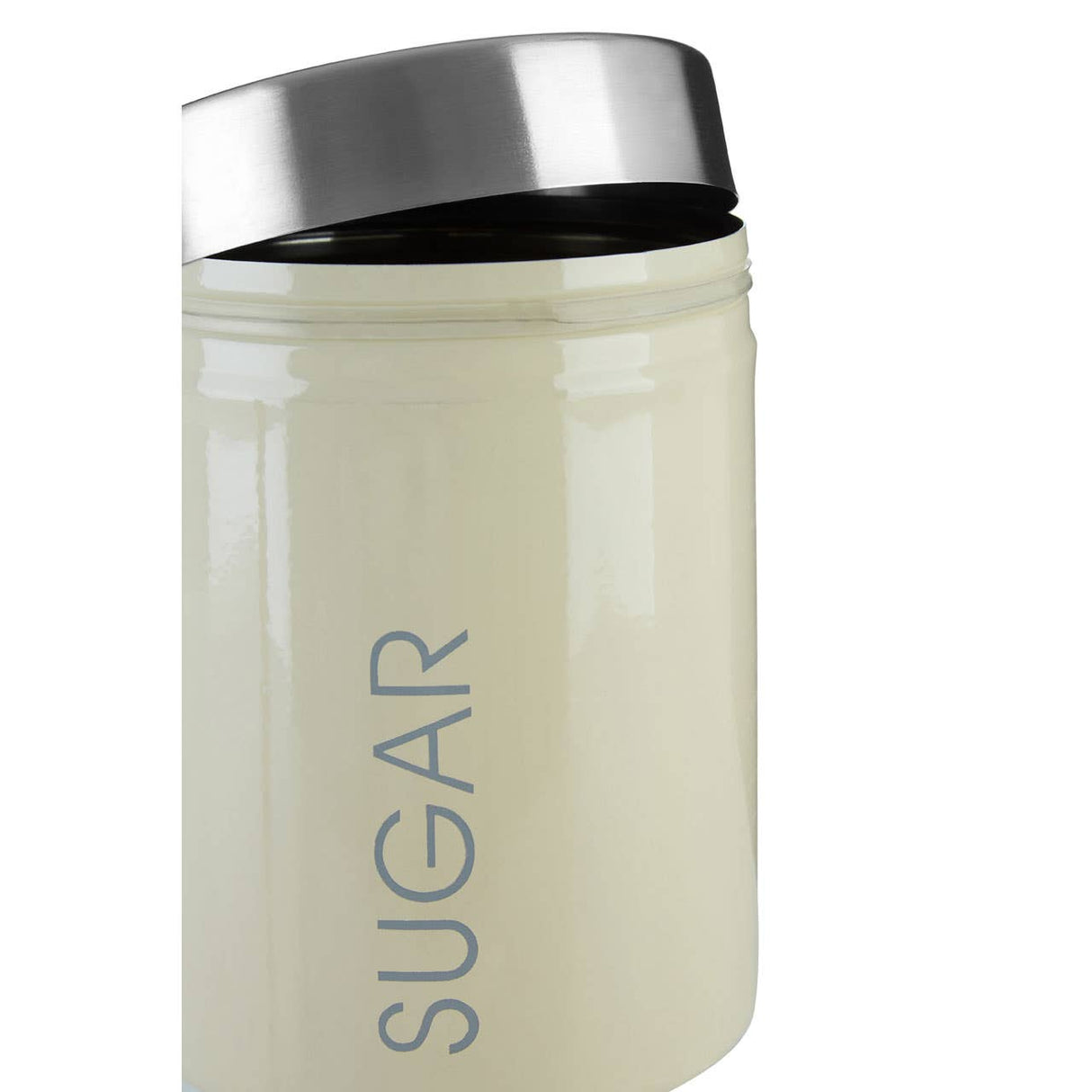 Cream Enamel Sugar Canister