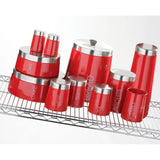 Madison Red Enamel Tea Canister