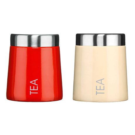 Madison Cream Enamel Tea Canister