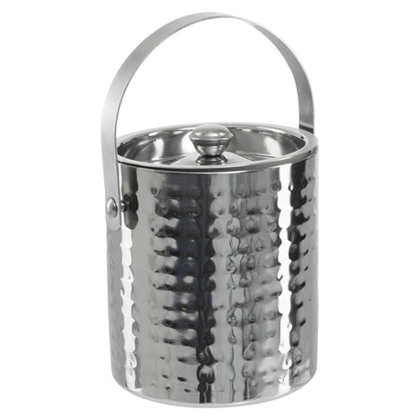 Hammered Effect Stainless Steel Ice Bucket