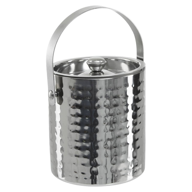 Hammered Effect Stainless Steel Ice Bucket