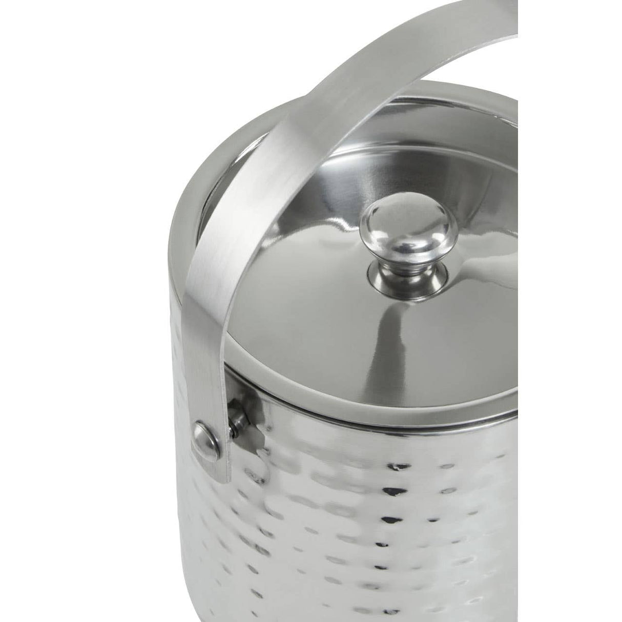 Hammered Effect Stainless Steel Ice Bucket