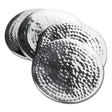 Set Of Four Hammered Effect Stainless Steel Coasters
