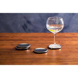 Set Of Four Hammered Effect Stainless Steel Coasters