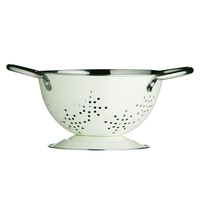 Mini Cream Enamel Retro Colander