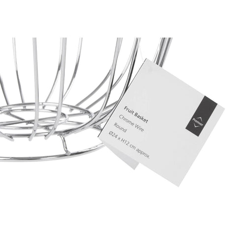 Avalon Chrome Round Fruit Basket